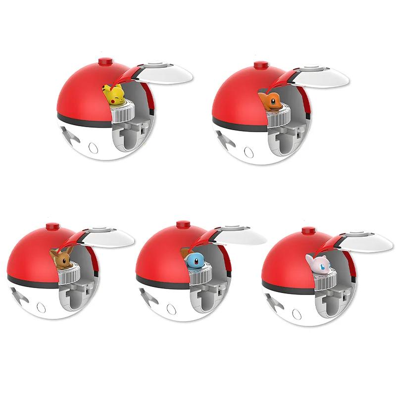 Pokemon toupie balle jouet figurine originale Pikachu Charmander écureuil Mew Eevee boîte gyroscope