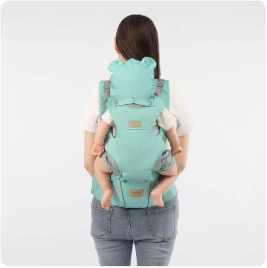Sangles de sac à dos de porte-siège d'anca 3 en 1 pour bébé de 0 à 36 mois, ergonomiques avec chapea
