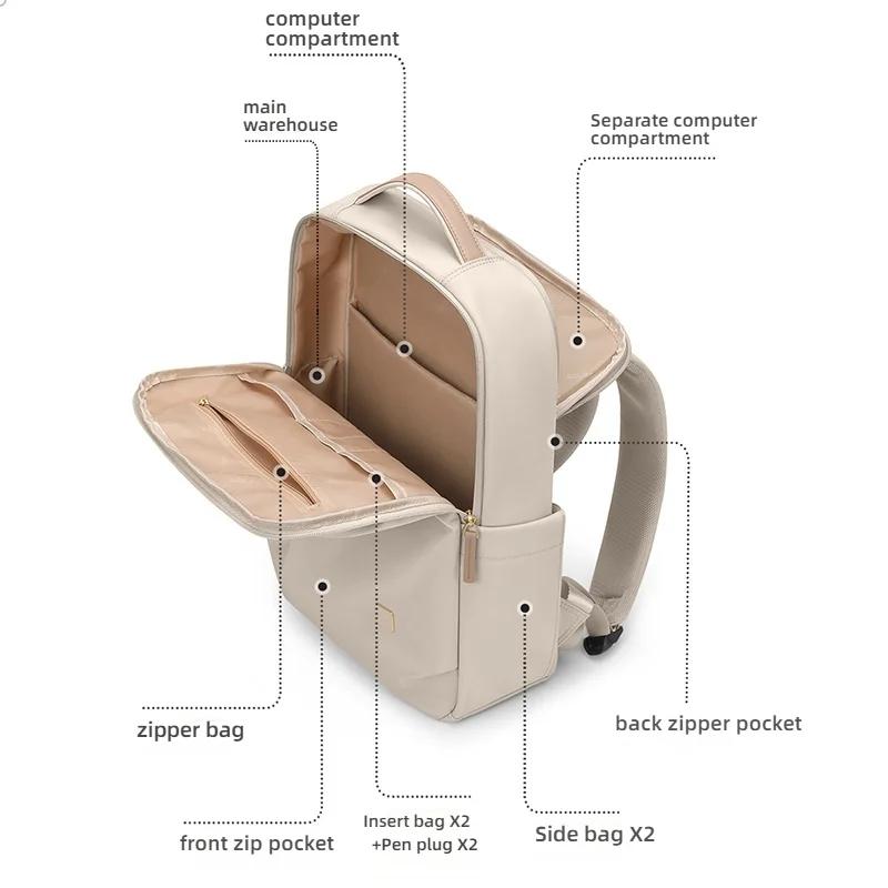 Sac à dos GOLF de grande capacité pour femmes, sac à dos décontracté pour ordinateur portable de 15.
