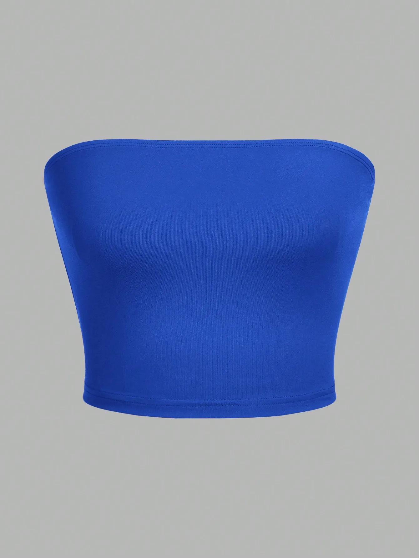 Gilet sans bretelles pour femmes, 3 pièces, haut court sans manches, bustier tubulaire, bouche plate