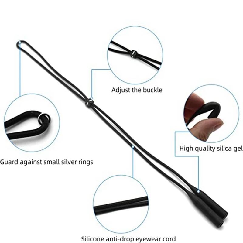 Sangles élastiques réglables en Silicone pour lunettes de soleil, 3 pièces, chaîne de sport antidéra