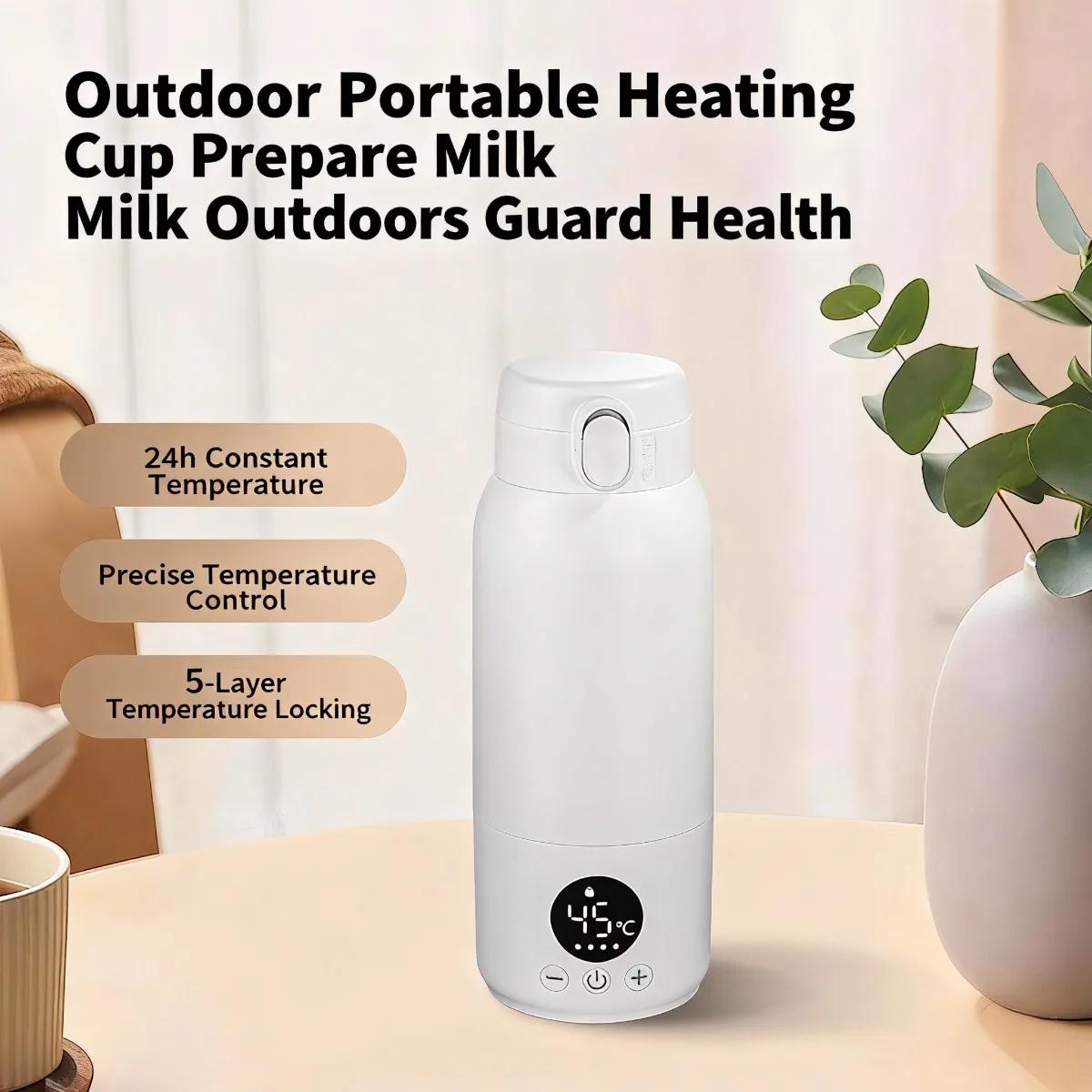 Chauffe-biberon portable 500 ml en acier inoxydable 316L pour nouveau-né - Voyage pratique