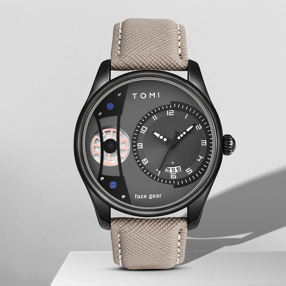 TOMI – coffret cadeau pour hommes, montre à Quartz d'affaires minimaliste, de luxe, polyvalente, Dou