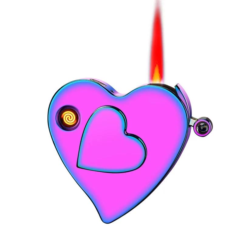 Briquet gonflable en alliage métallique, en forme d'amour, Portable, de luxe, de haute qualité, Desi