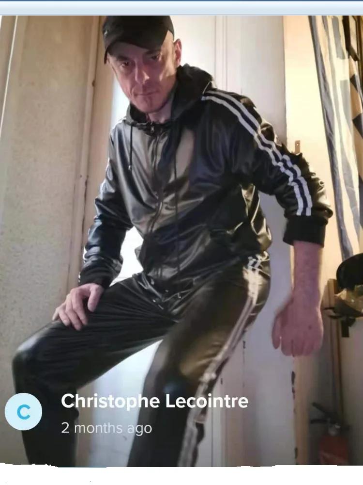 Costume à capuche en cuir PU pour hommes, vêtements de sport décontractés, costume de Jogging, vêtem