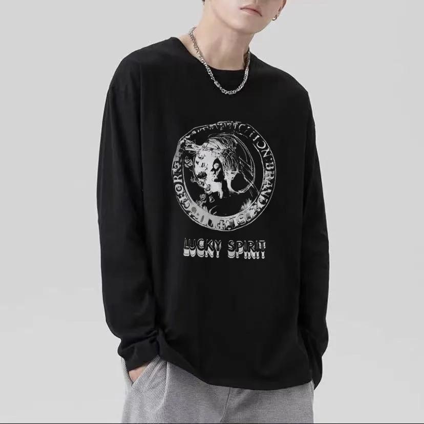 T-shirt pour hommes été croix d'épines valise hommes T-shirts à manches longues foncé Hip-hop hommes