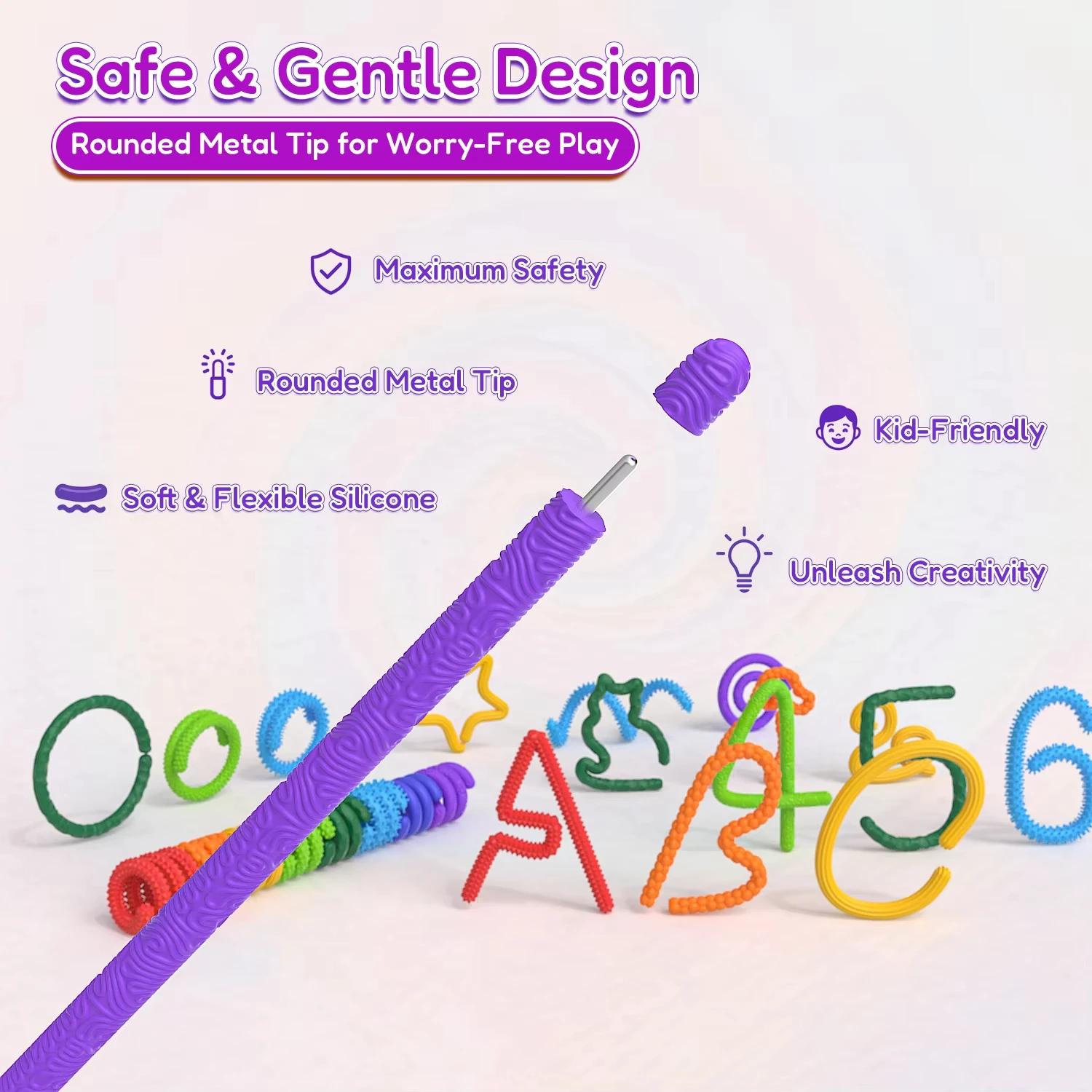 8 pièces EDC Fidget bâtons sensoriels jouets, boules d'inquiétude autisme apaisant enfant adultes so
