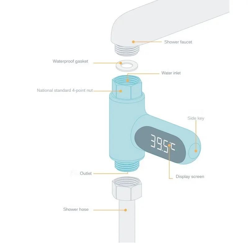 Thermomètre numérique à LED pour l'eau 5-85 ℃ Moniteur de température autonome haute précision pou