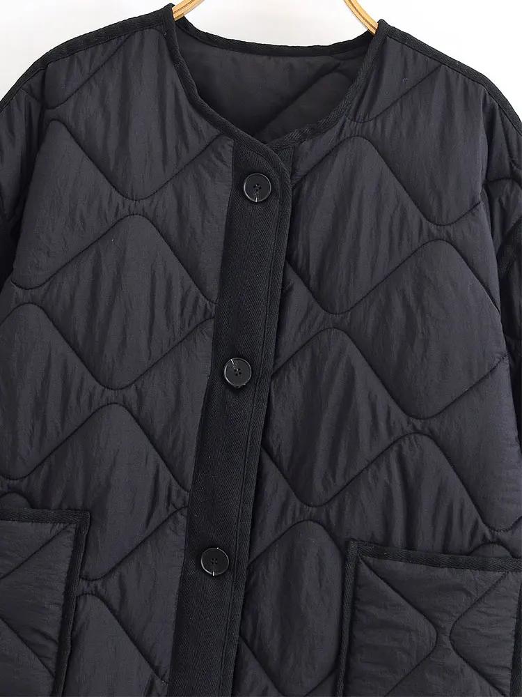 Nlzgmsj automne hiver femmes solide simple boutonnage col rond veste mode à manches longues manteau
