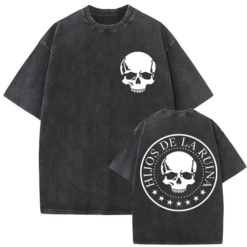 Lavé Vintage NATOS WAOR Hijos De La Ruina Logo Album Merch t-shirts hommes femmes Hip Hop gothique à