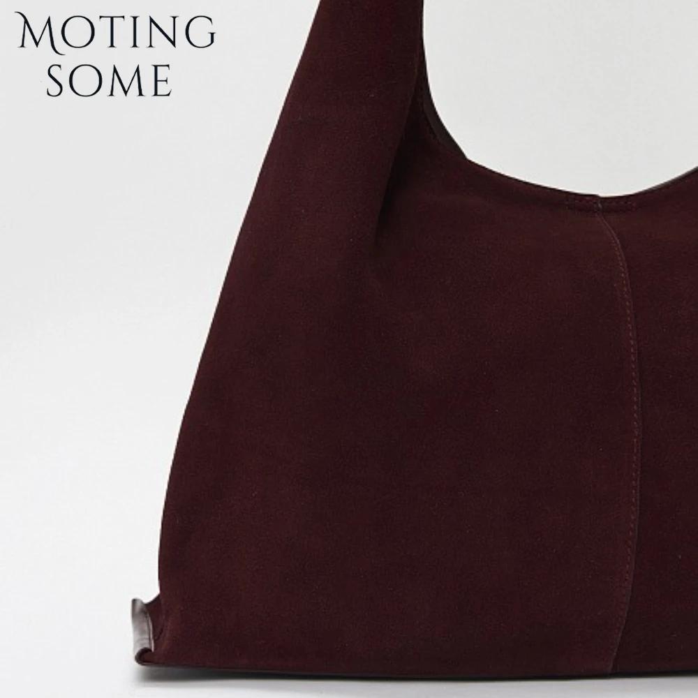 Motingsome Respzed-Sac en daim pour femme, sacs à main de dégager de luxe, fourre-tout décontracté e