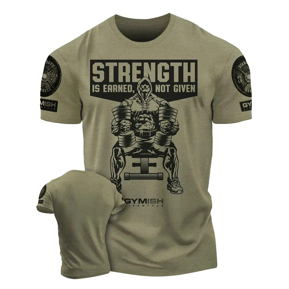 T-shirt d'entraînement imprimé en 3D pour hommes, T-shirt à manches courtes de gymnastique amusant,