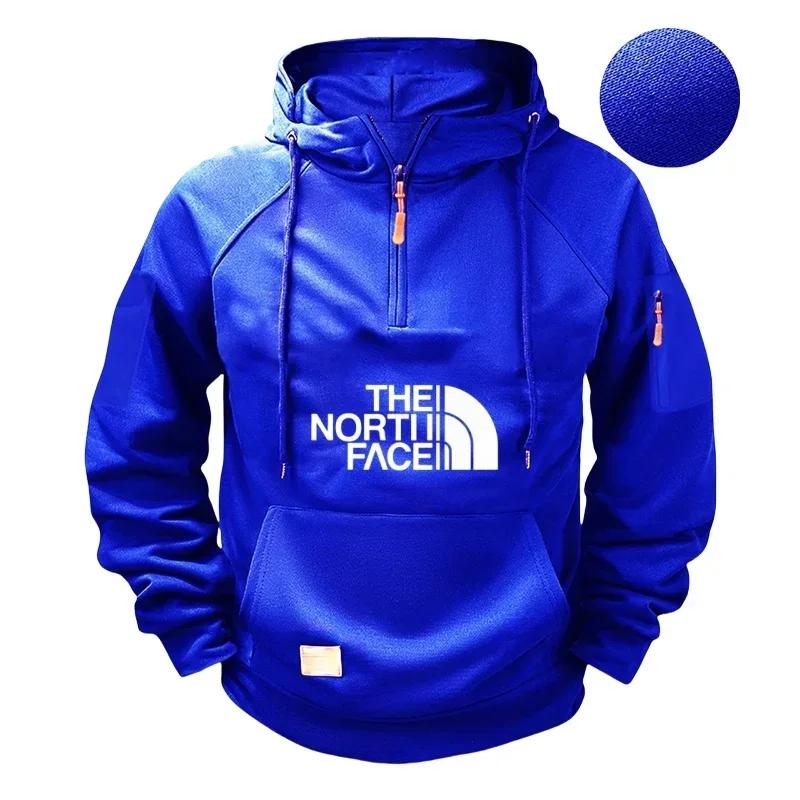 Sweat-shirt de sport décontracté à capuche à manches longues pour hommes, grande taille et pull de f