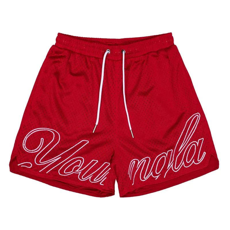 2025 Shorts de sport en maille pour hommes, séchage rapide, Hipster, boxe, jambes, trou d'entraîneme