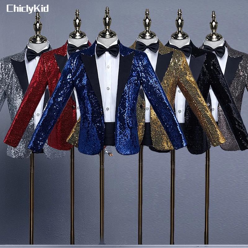 Veste de brevà Paillettes pour Garçon, Blazer Brcorporelle, Robe Formelle Trempée, Vêtements de ixde