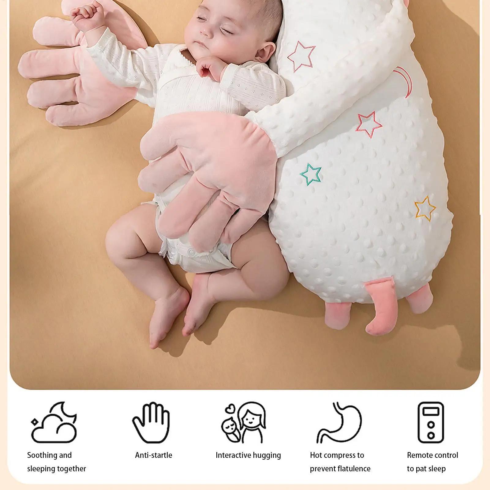 Poupée apaisante bébé télécommande - Main réconfortante 3 vitesses - Aide au sommeil prévention sursaut