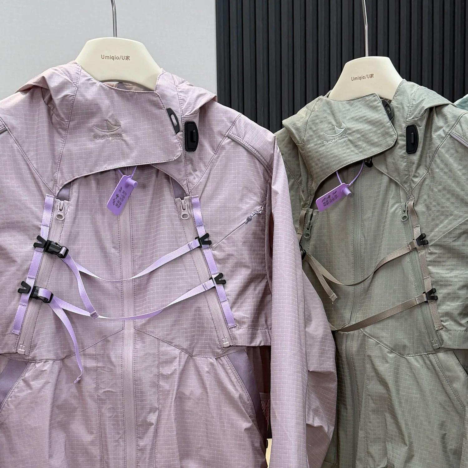 2 pièces gilet manteau veste hommes femmes Sports de plein air bande réfléchissante ample décontract