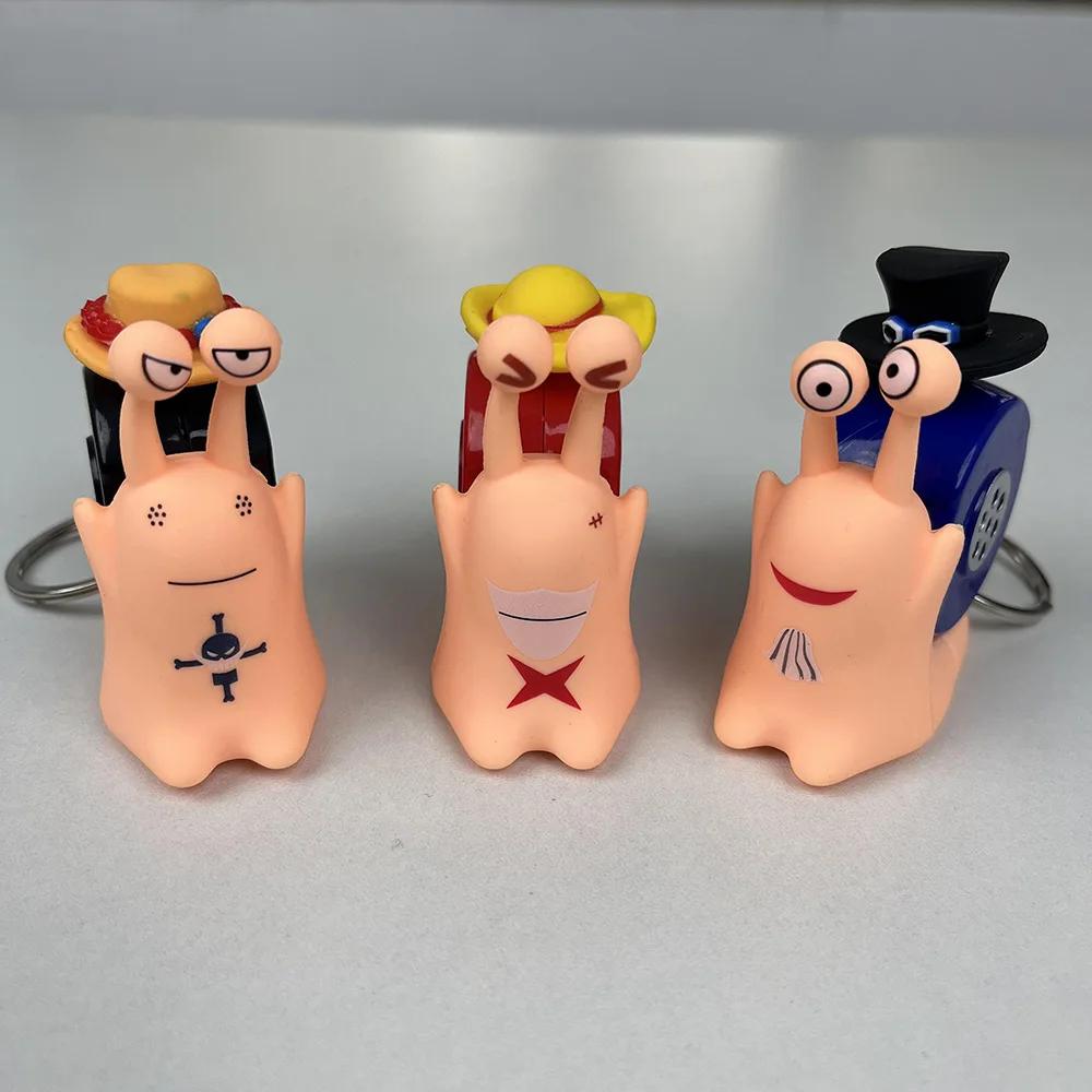 Anime une pièce Den Den Mushi modèle jouets dessin animé Luffy Sabo Ace escargot en forme de télépho