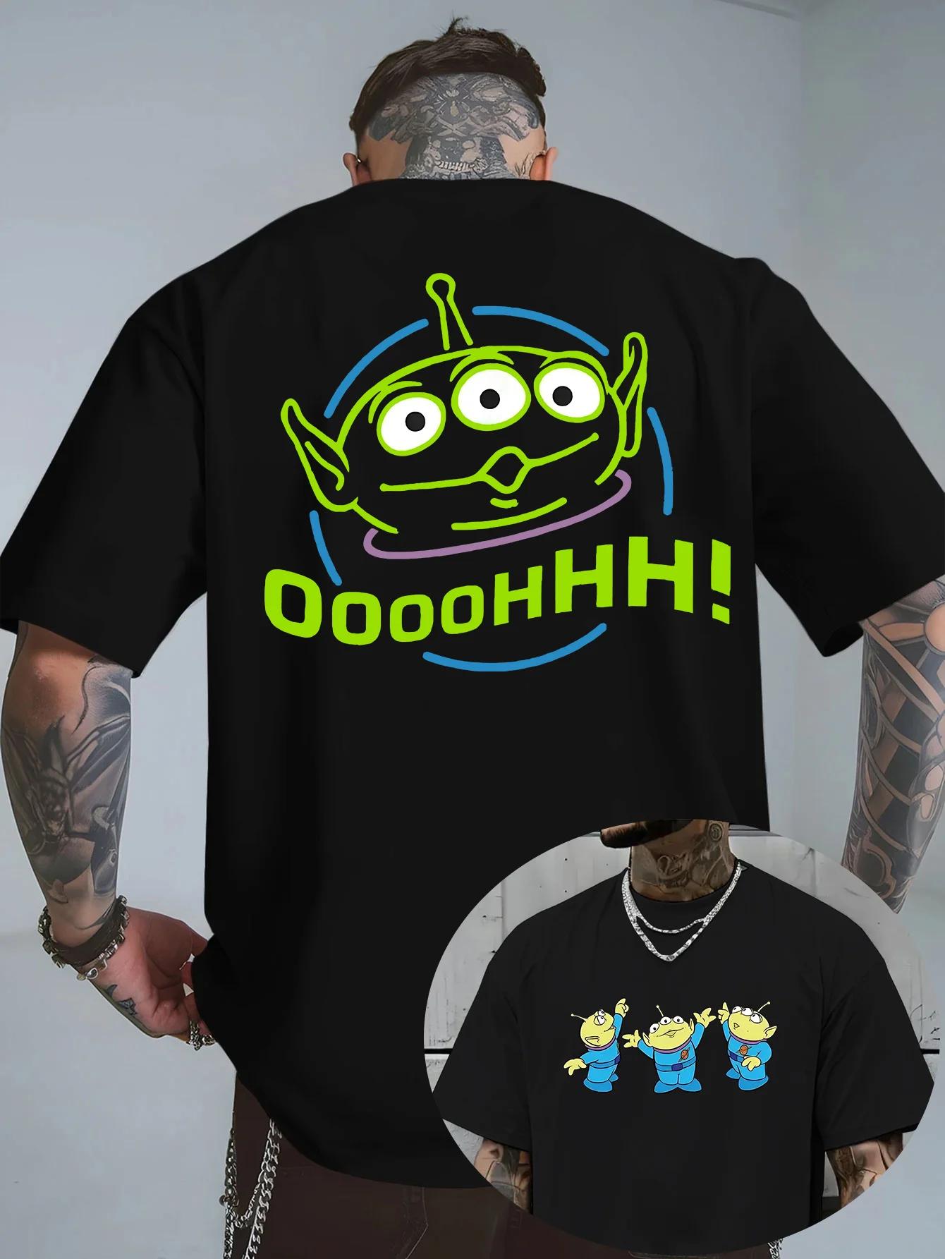 Disney film de dessin animé Toy Story Alien imprimé T-shirt 2026 hommes et femmes été nouvelle tenda