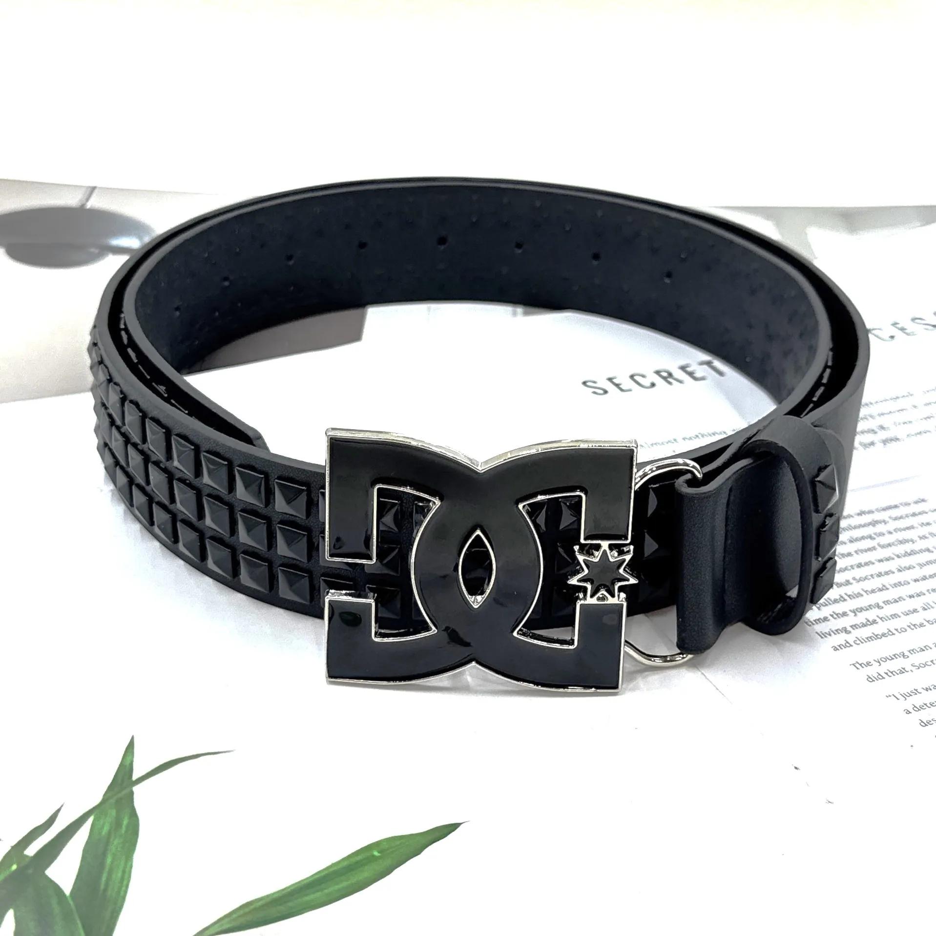 Ceinture de luxe punk 2026 pour femmes et hommes – Style Y2K, design clouté, boucle métallique de ha