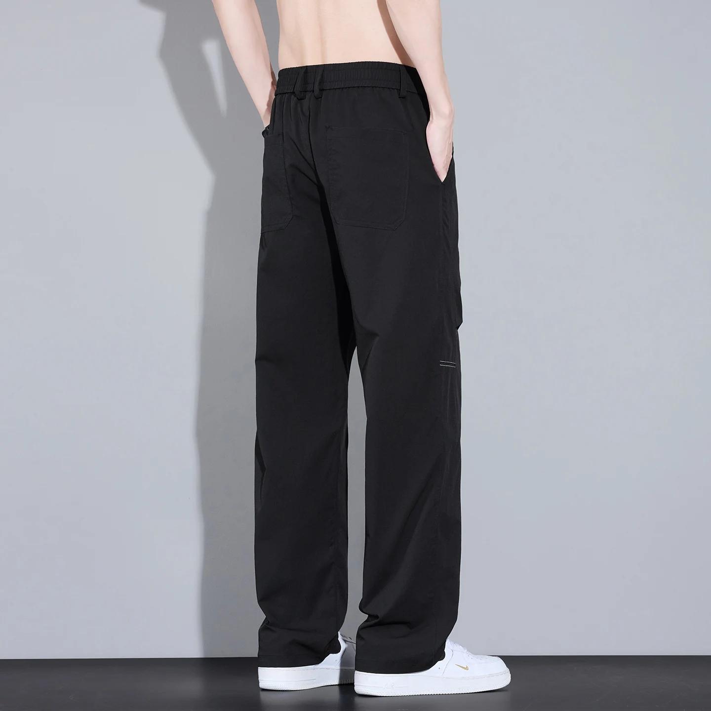 Nouveau Pantalon Décontracté d'Été 2026 de Haute Qualité pour Homme, Couleur Unie, Coupe Droite, Sty