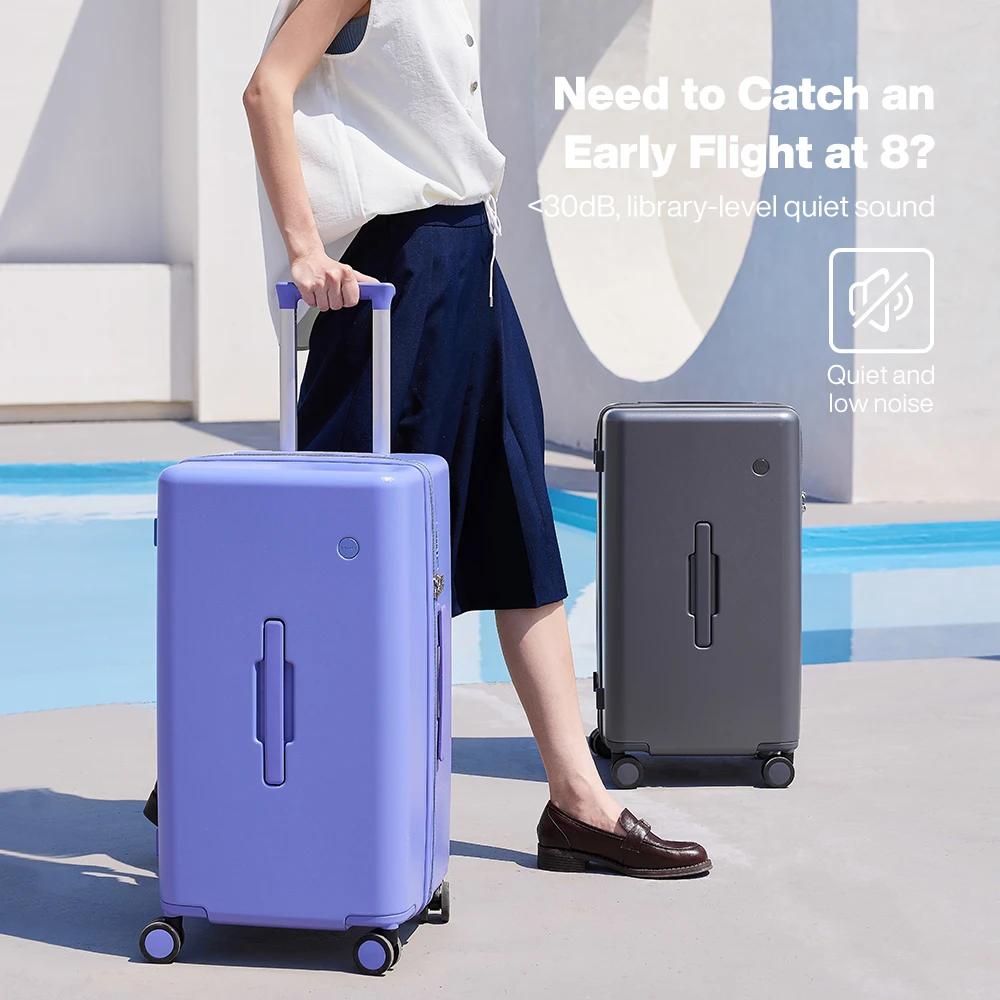 Valise de voyage Mixi Trunk Luggage, taille moyenne, rigide en polycarbonate, avec roulettes pivotan
