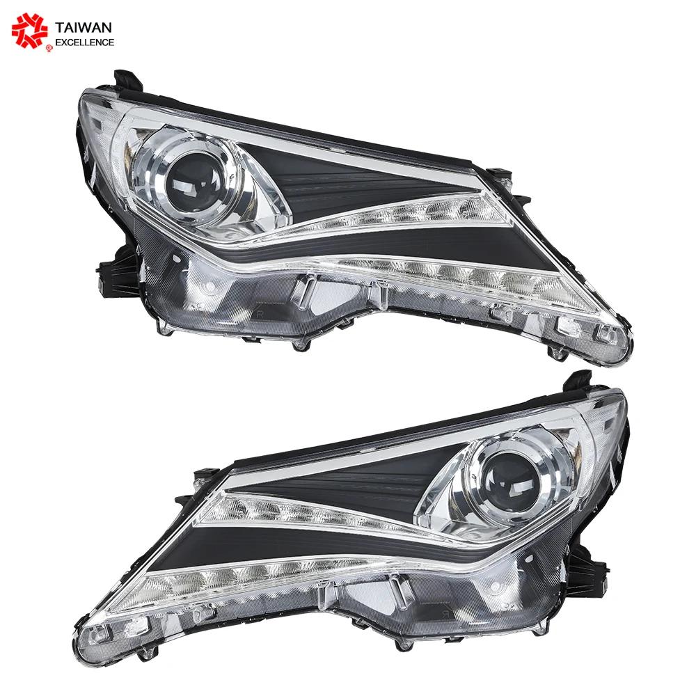 Depo – ensemble de phares adaptés à la Toyota RAV4, phares LED modifiés, lentille Laser, feux de jou
