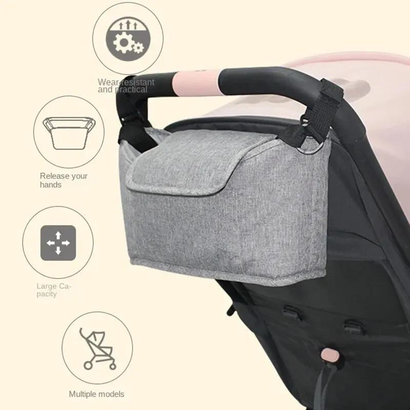 Sac de poussette pour bébé, sac à couches pour maman, grande capacité, organisateur de poussette, po