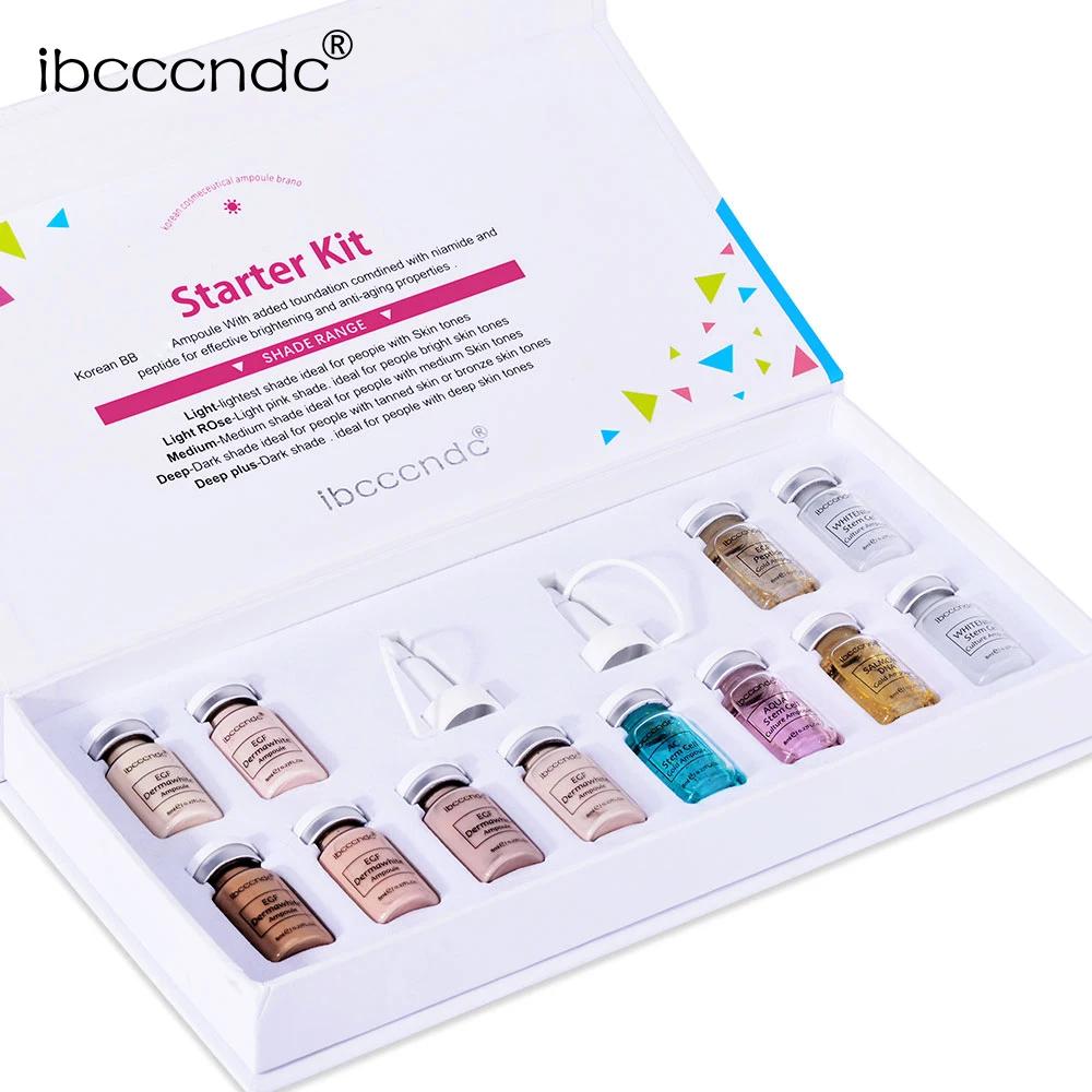 Kit de crème BB pour le visage, fond de teint éclaircissant blanc, correcteur, sérum doré, traitemen