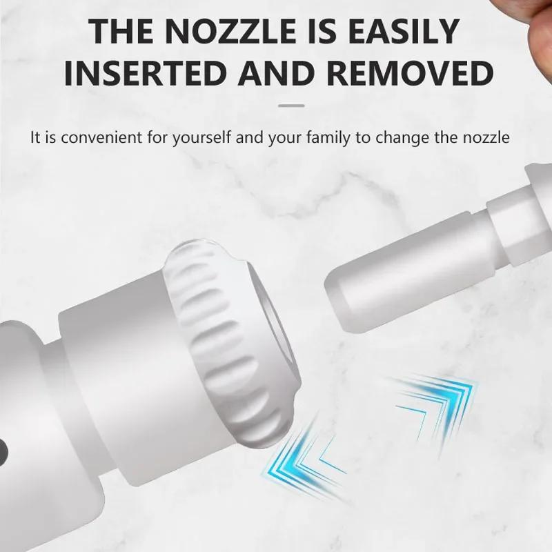 Irrigateur buccal non électrique, nettoyeur de dents sans fil, jet d'eau pour les dents, pression d'