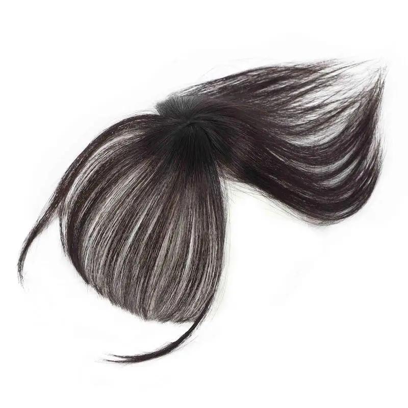 Frange de cheveux frange latérale pour femmes 3D partie centrale fausse frange Extensions à clips po