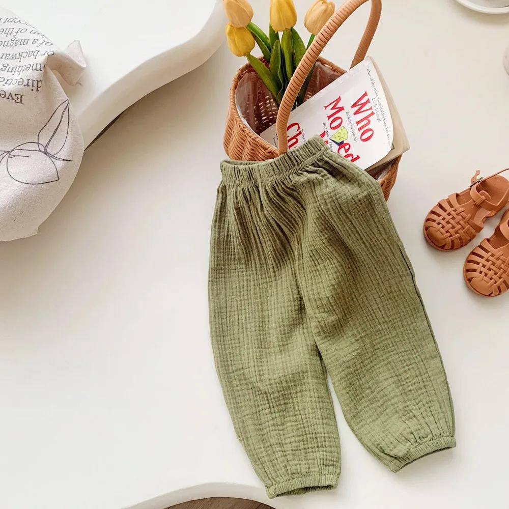 Printemps été pantalon résistant aux moustiques enfant en bas âge nouveau pantalon ample décontracté