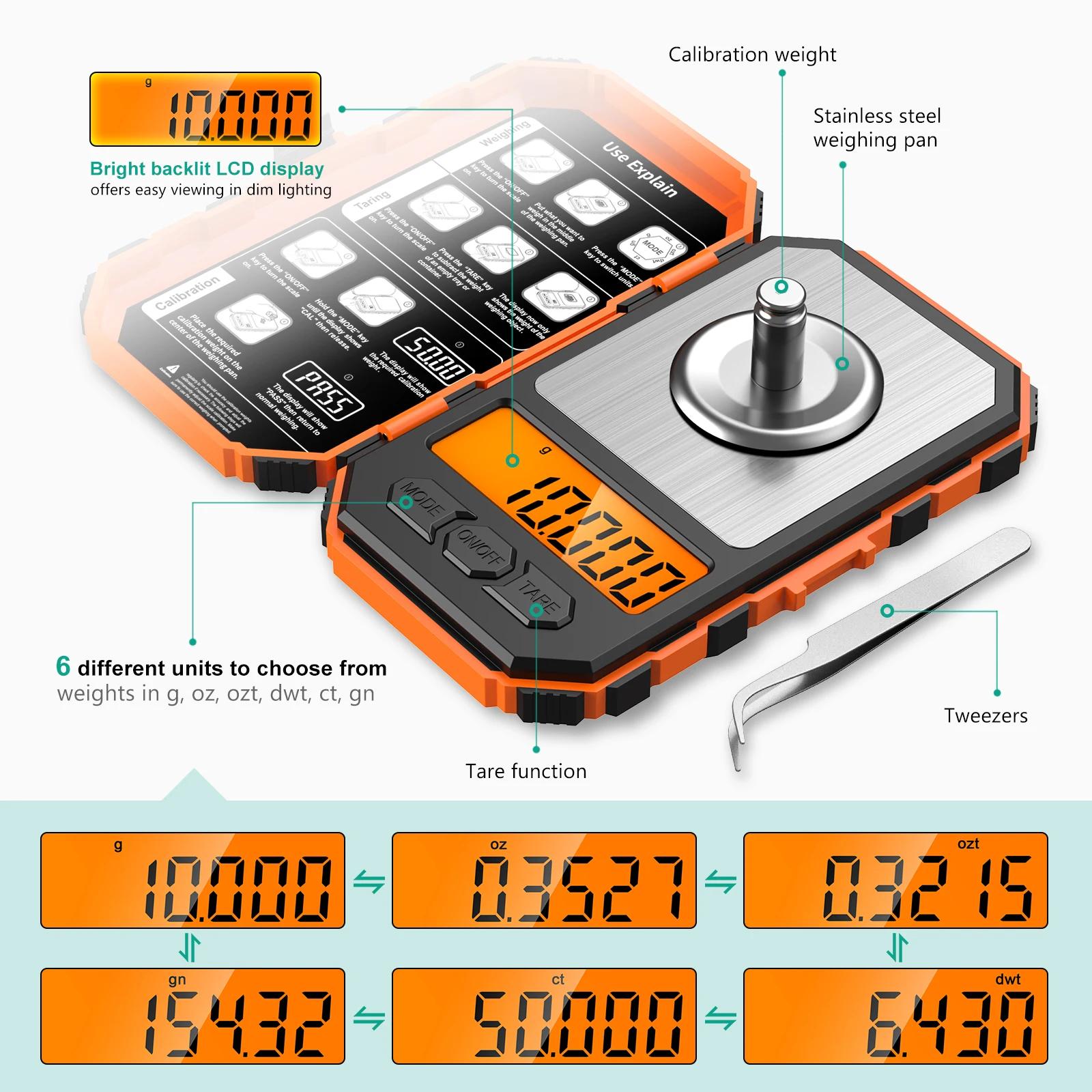 50g Mini Balance numérique 0.001g balances de haute précision Balance électronique de poche professi