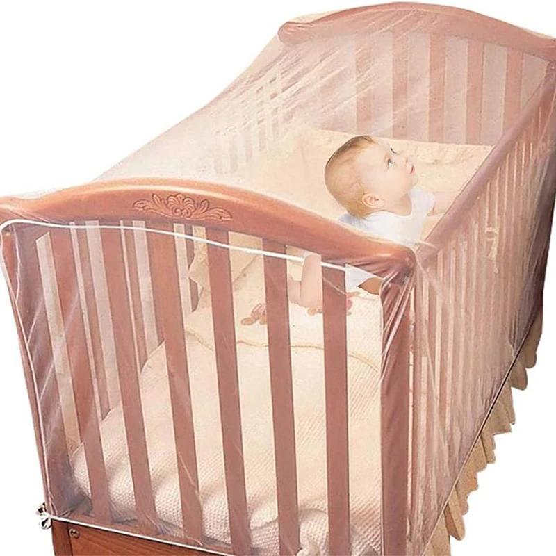 Moustiquaire portable pour lit de bébé, mouches de literie, bande élastique en maille, accessoires a