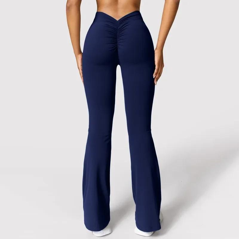 Mode Micro corne Leggings femmes v-back taille pantalons de sport taille haute Push Up fesses pantal