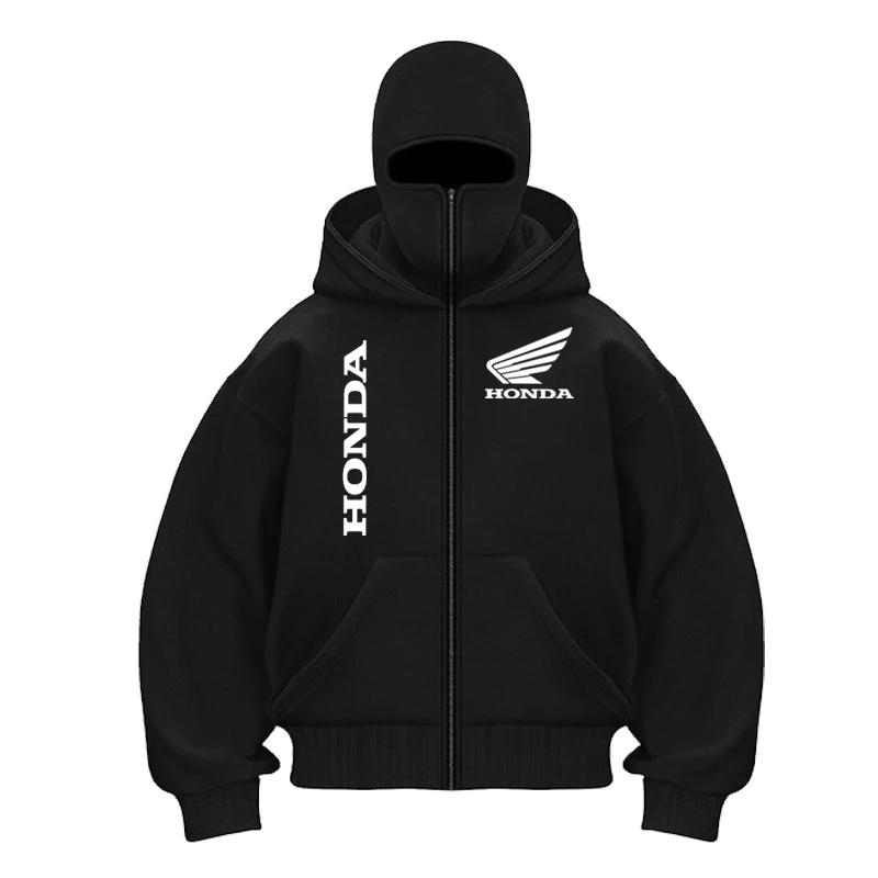 Hommes et femmes Honda Logo veste de moto gothique hiver nouveau Double capuche mode sweat hommes à