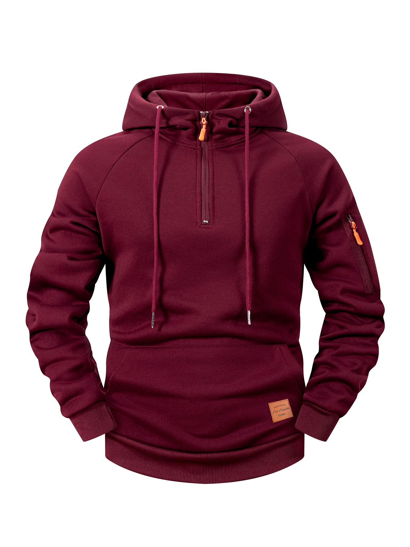 Sweat à capuche pour hommes, mode sport décontractée, rétro Harajuku, manches longues, fermeture écl
