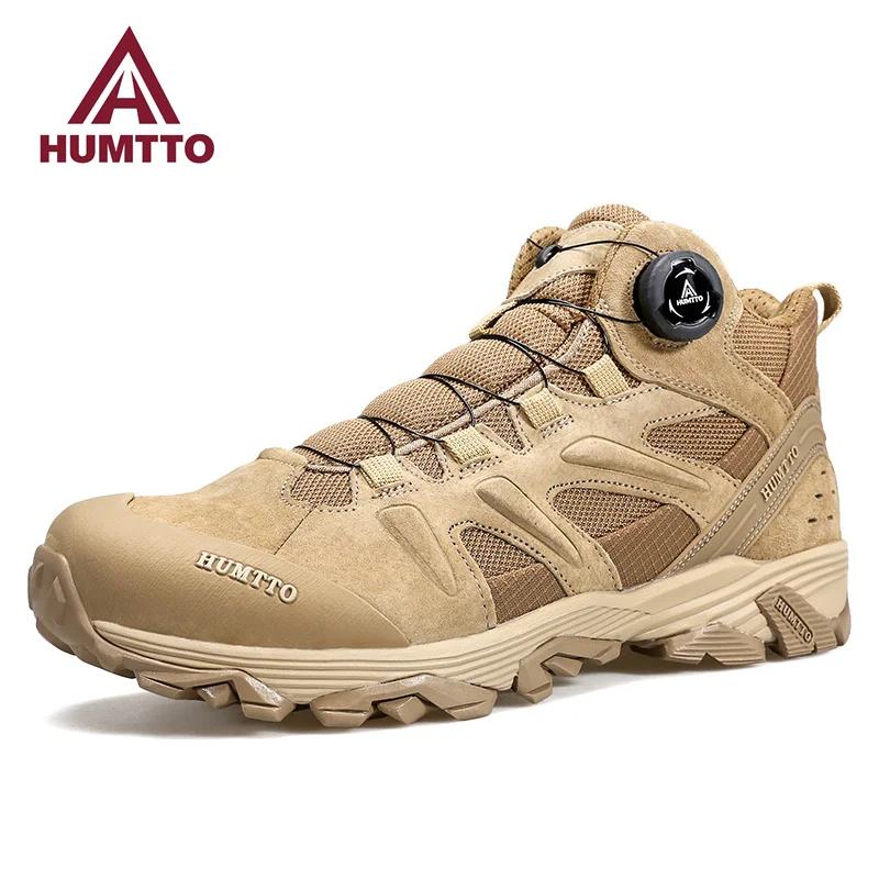 HUMTTO – chaussures de randonnée en cuir imperméables pour hommes, baskets d'extérieur, de Camping,