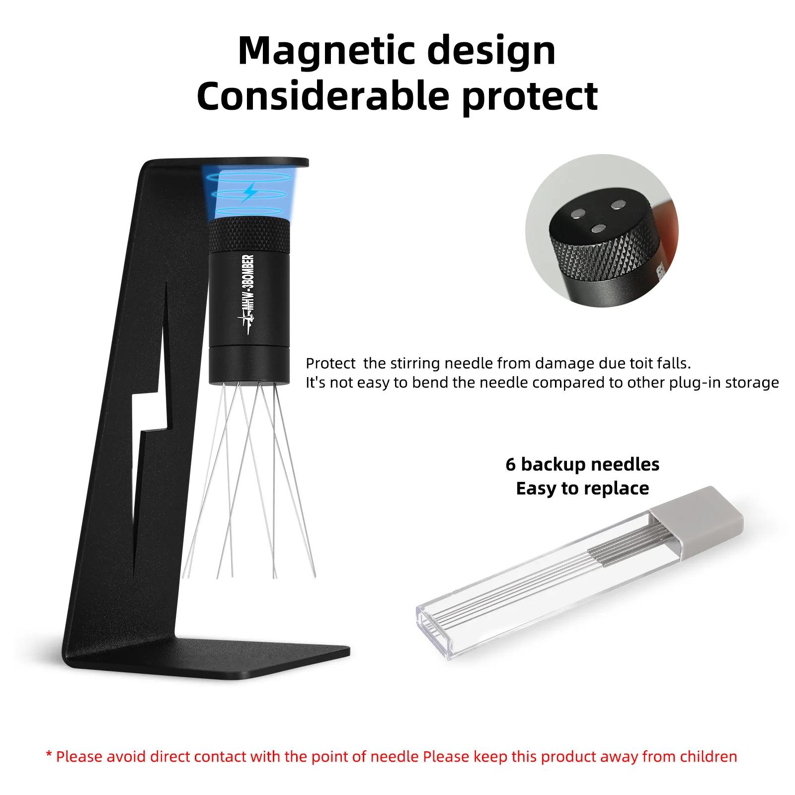 MHW-3BOMBER WDT Outils 2.0 Café Remuer Distribution Réglable Magnétique Absorption Stand Espresso Ac