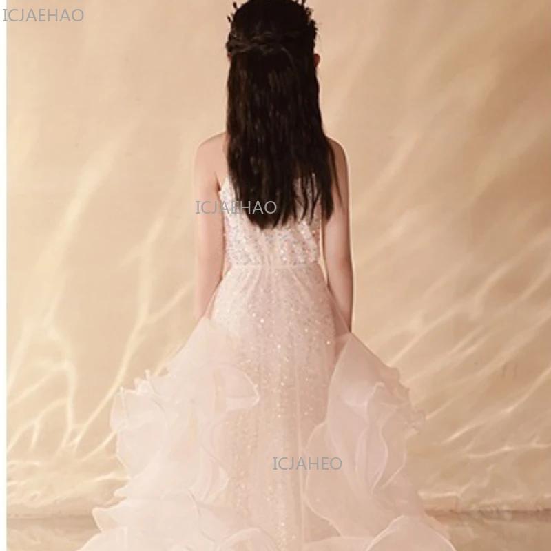 Robe de performance pour filles, tenue de princesse pour fête, tenue de cérémonie pour enfants, robe