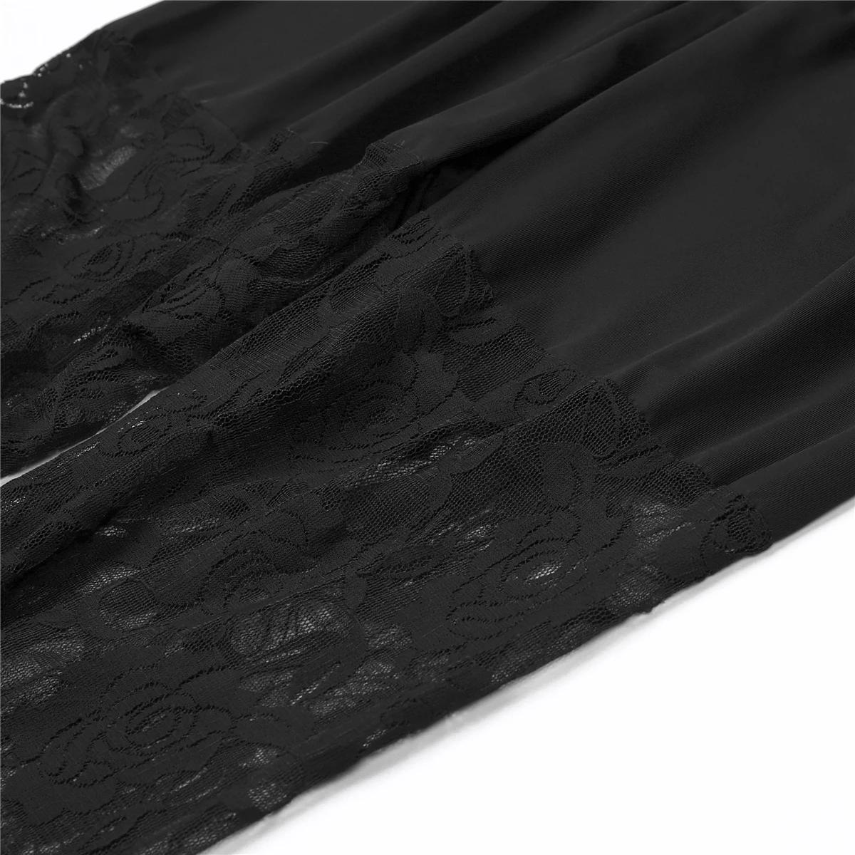 Leggings grande taille pour femmes, pantalon slim de couleur unie, couture en dentelle florale trans