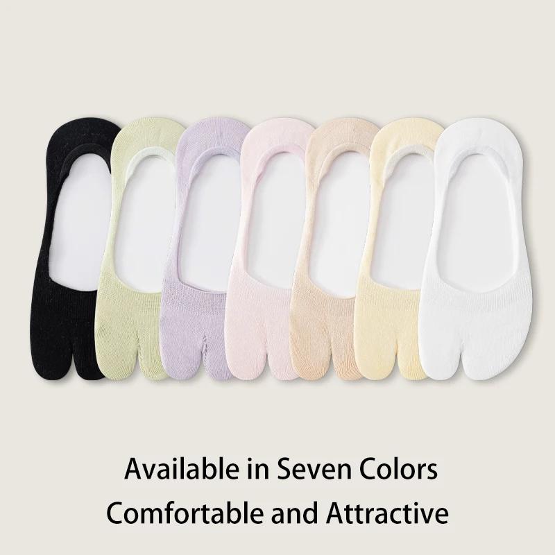3 paires de chaussettes d'été en coton pour femmes, couleur unie, simples, antidérapantes, respirant