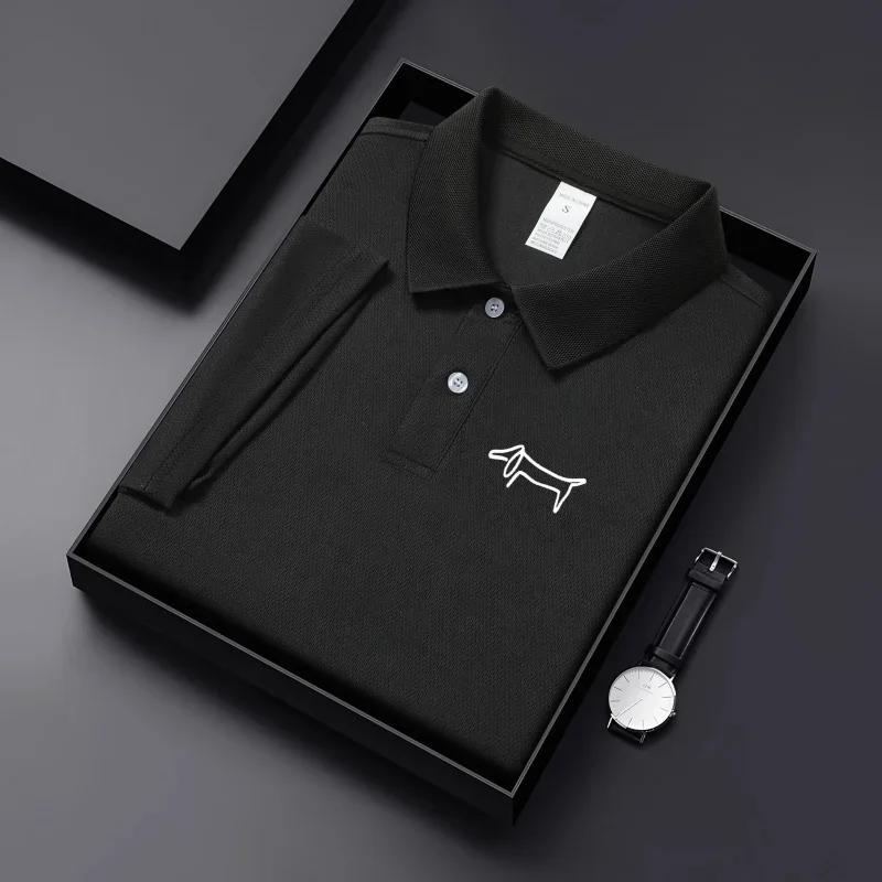 Nouveau T-shirt décontracté à col pour homme en tissu respirant de couleur unie, idéal pour le golf,