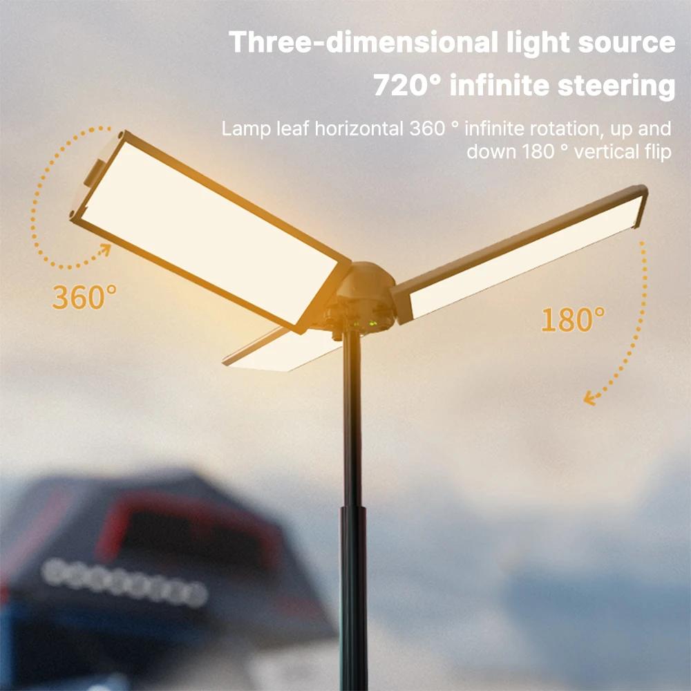 Rechargeable en plein air Portable randonnée Camping pêche lampe de poche télescopique Camping lante