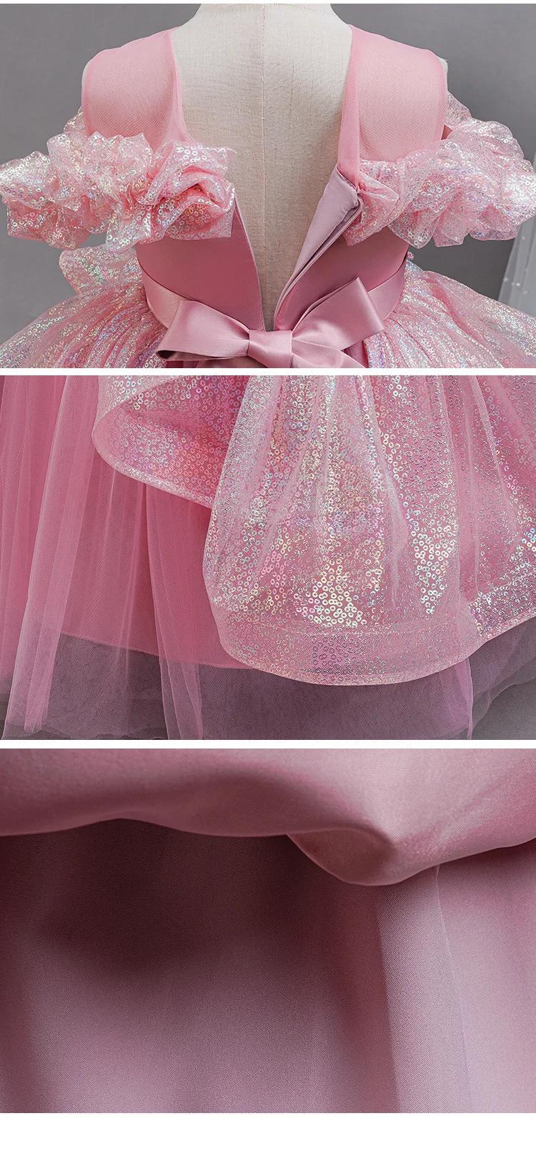HETISO – robe à fleurs élégante pour filles, sans manches, avec des Appliques, pour mariage, anniver