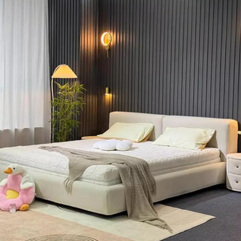 Adultes King Size lit Double rangement de luxe princesse moderne minimaliste cadre de lit filles Cam