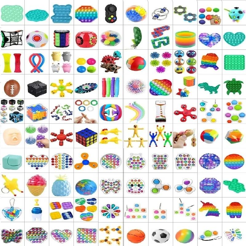 Jouets Fidget aléatoires, paquet de cadeaux mystère, boîte Surprise 300, ensemble de Fidget différen