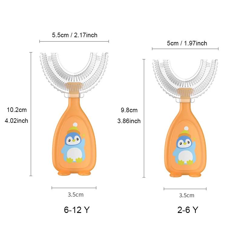 Brosse à dents en forme de U pour bébé, anneau de dentition en silicone souple pour la santé des enf