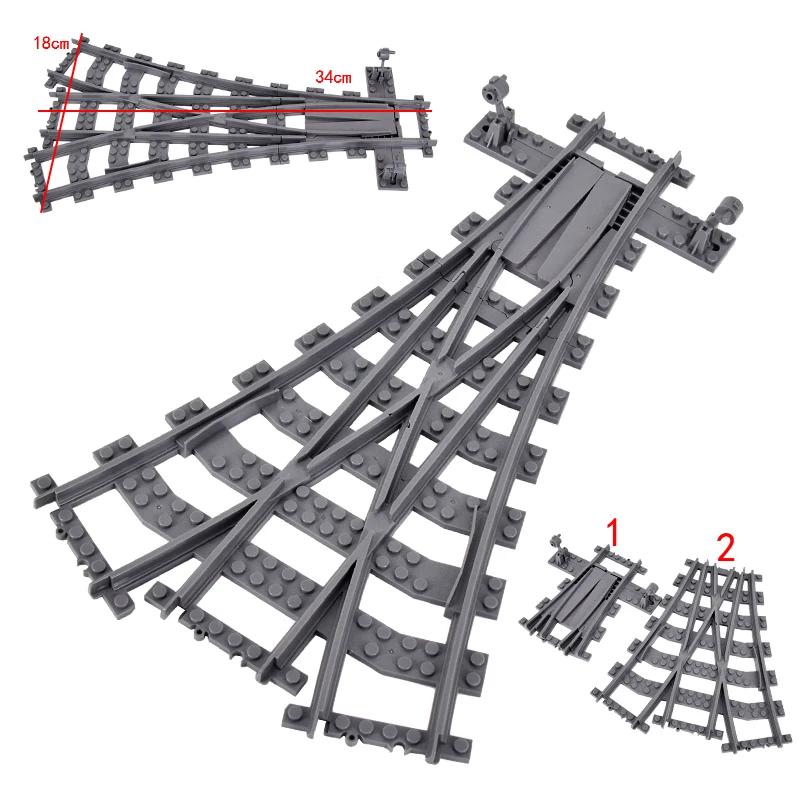 Trains de ville pistes flexibles bifurcées droites incurvées rails souples interrupteur de piste blo