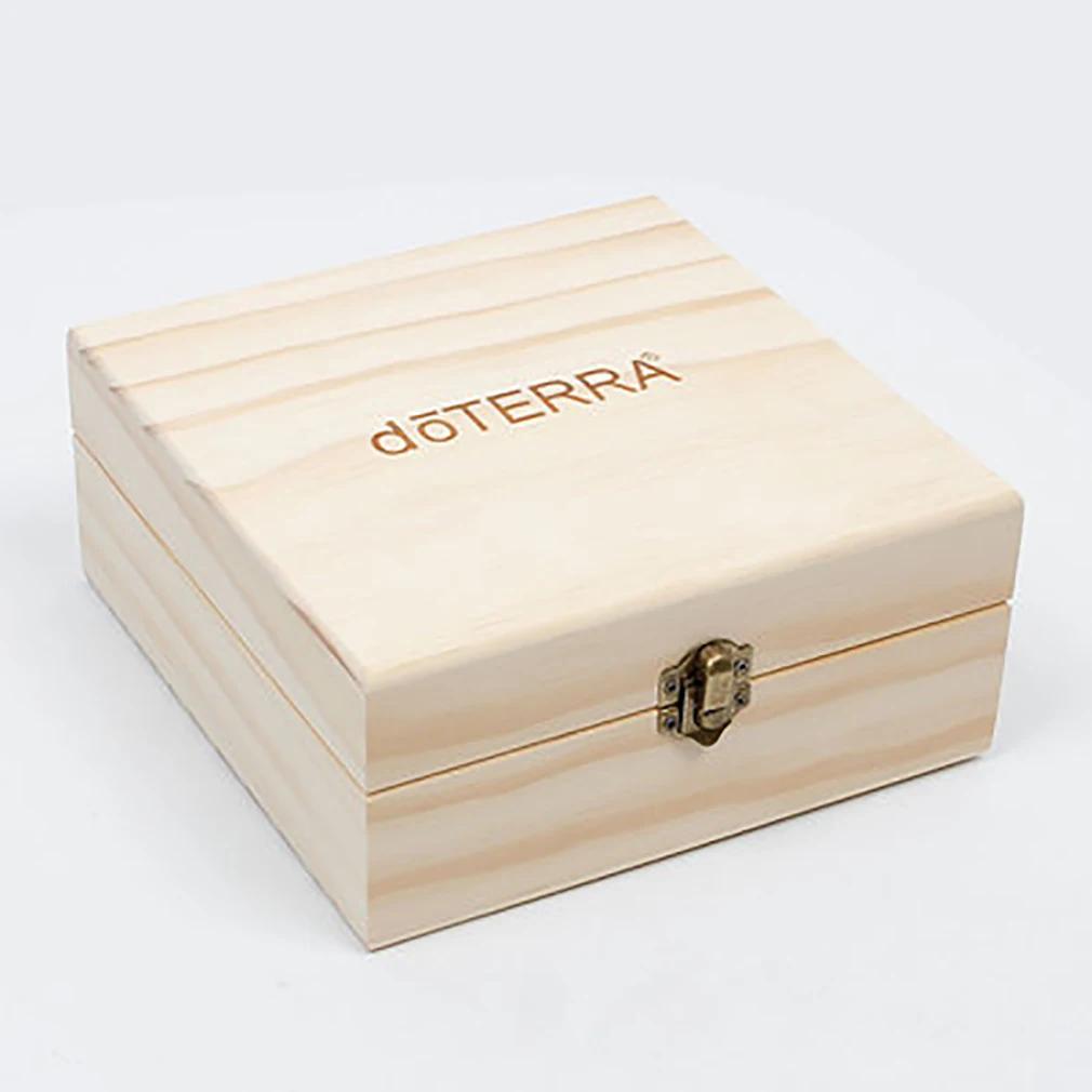 Pour doTERRA boîte de rangement en bois 25 fentes organisateur de transport bouteilles d'huile essen